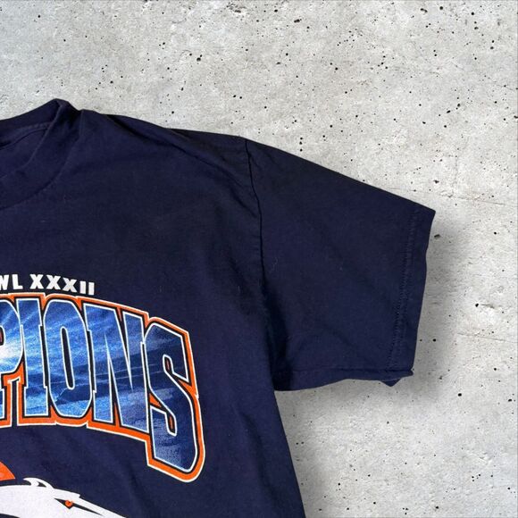 Vintage Lee Denver Broncos Super Bowl XXXII Champions T-Shirt Large USA 1998 NFL - Picture 6 of 11